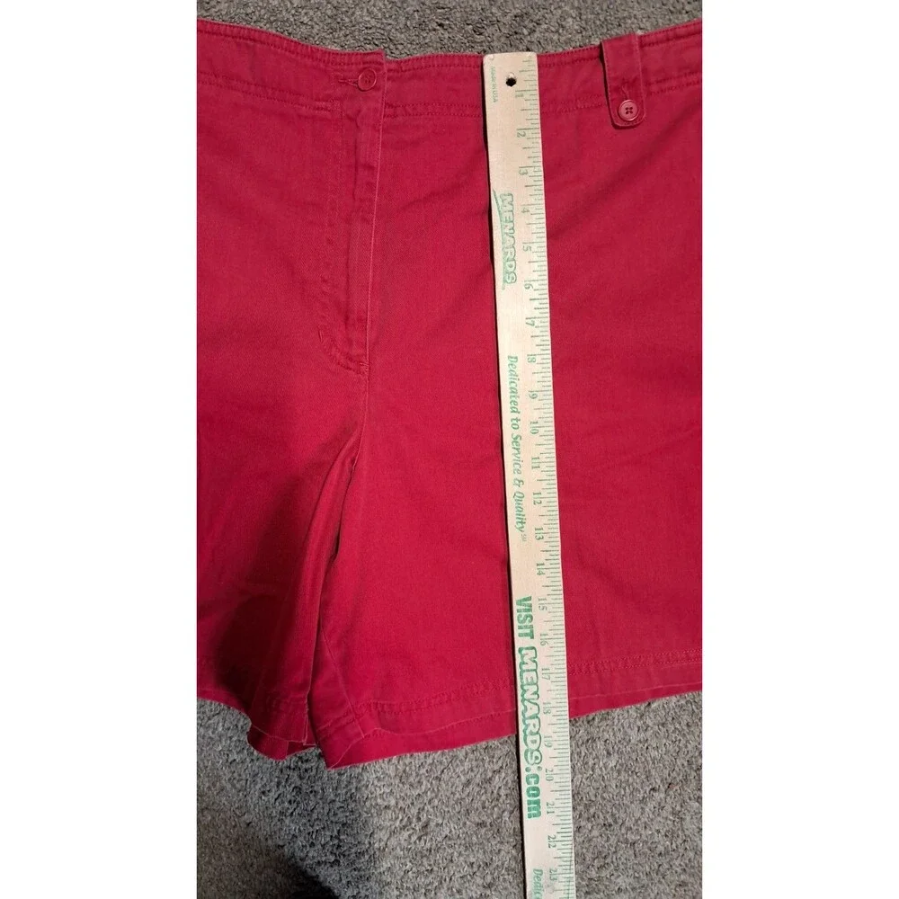Lauren Ralph Lauren Womens Shorts Size 22W Red Flat Front Pockets